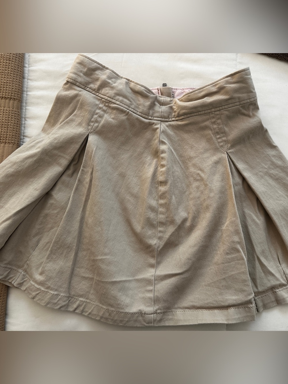 GAP Khaki Pleated Mini Skirt